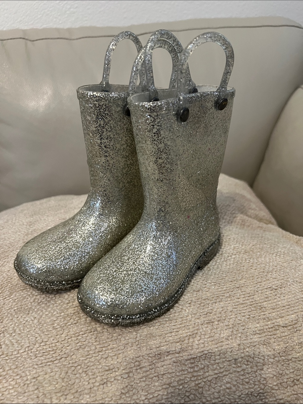Western Chief Kids Glitter Rain Boots - Silver